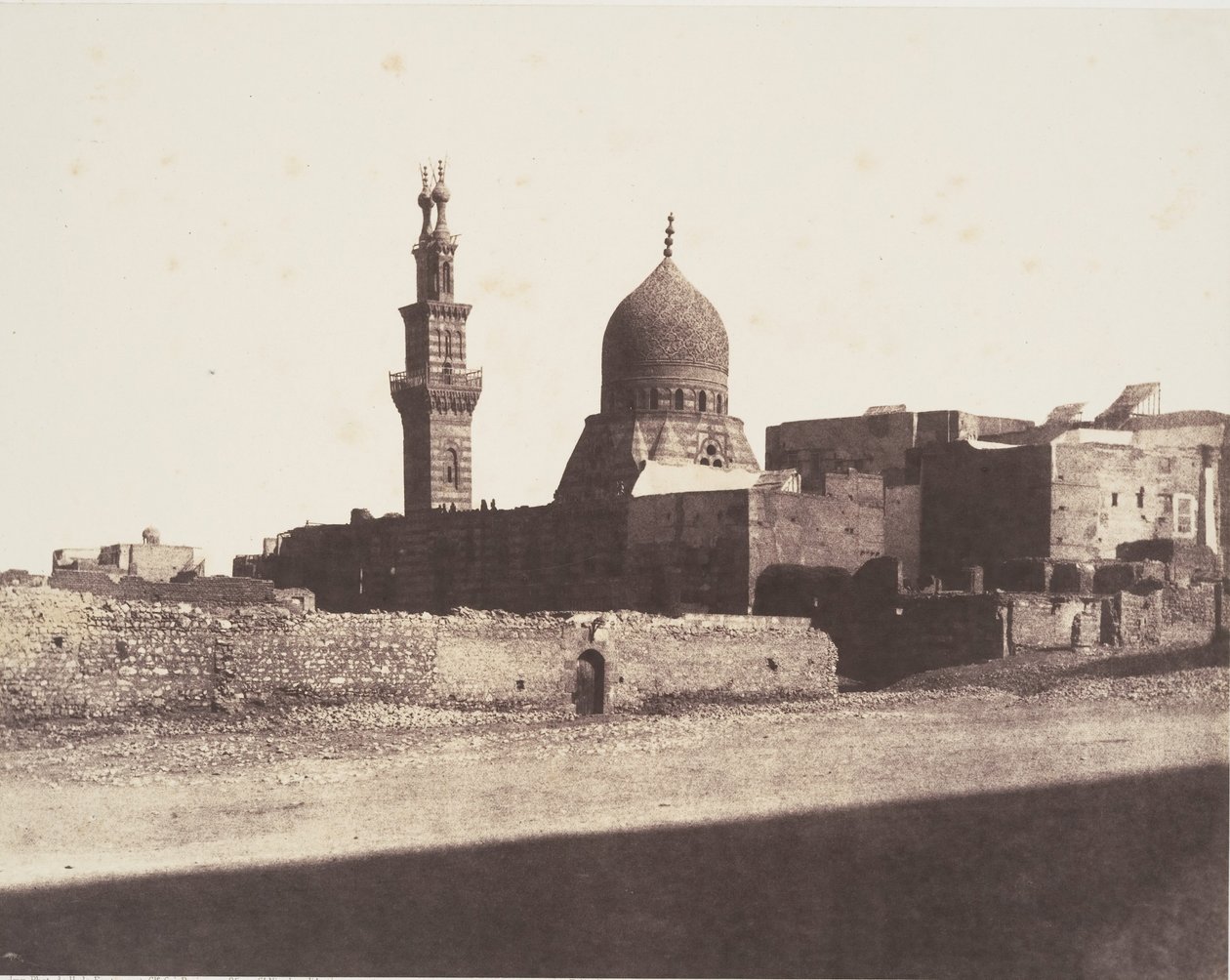 Le Kaire, Meczet Nâcéryeh, opublikowany w 1851 r. autorstwa Félix Teynard