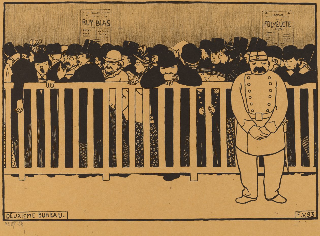 Drugie biuro (kasa biletowa) autorstwa Félix Vallotton