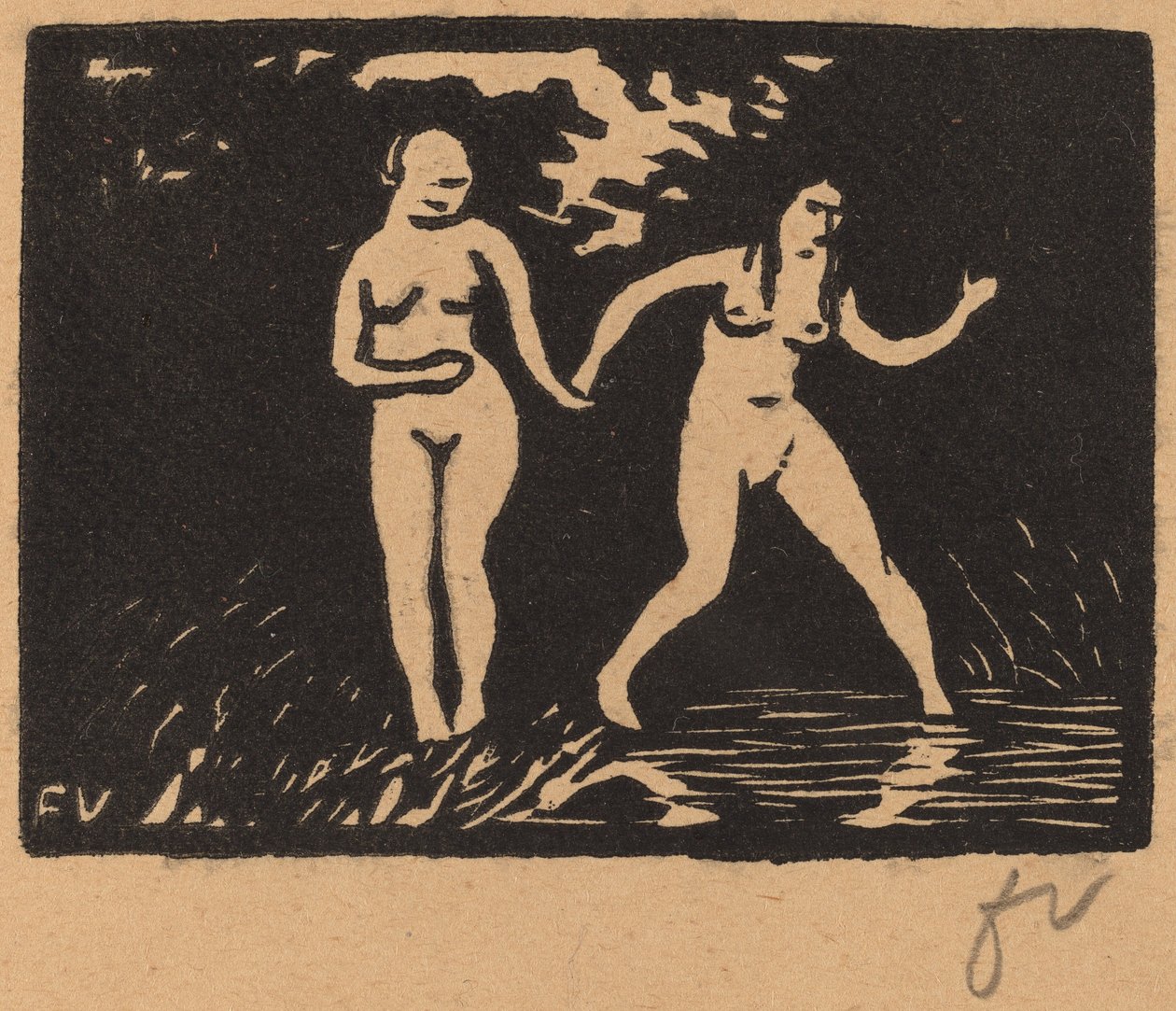 Wejście do wody Wejście do wody, 1893. autorstwa Félix Vallotton