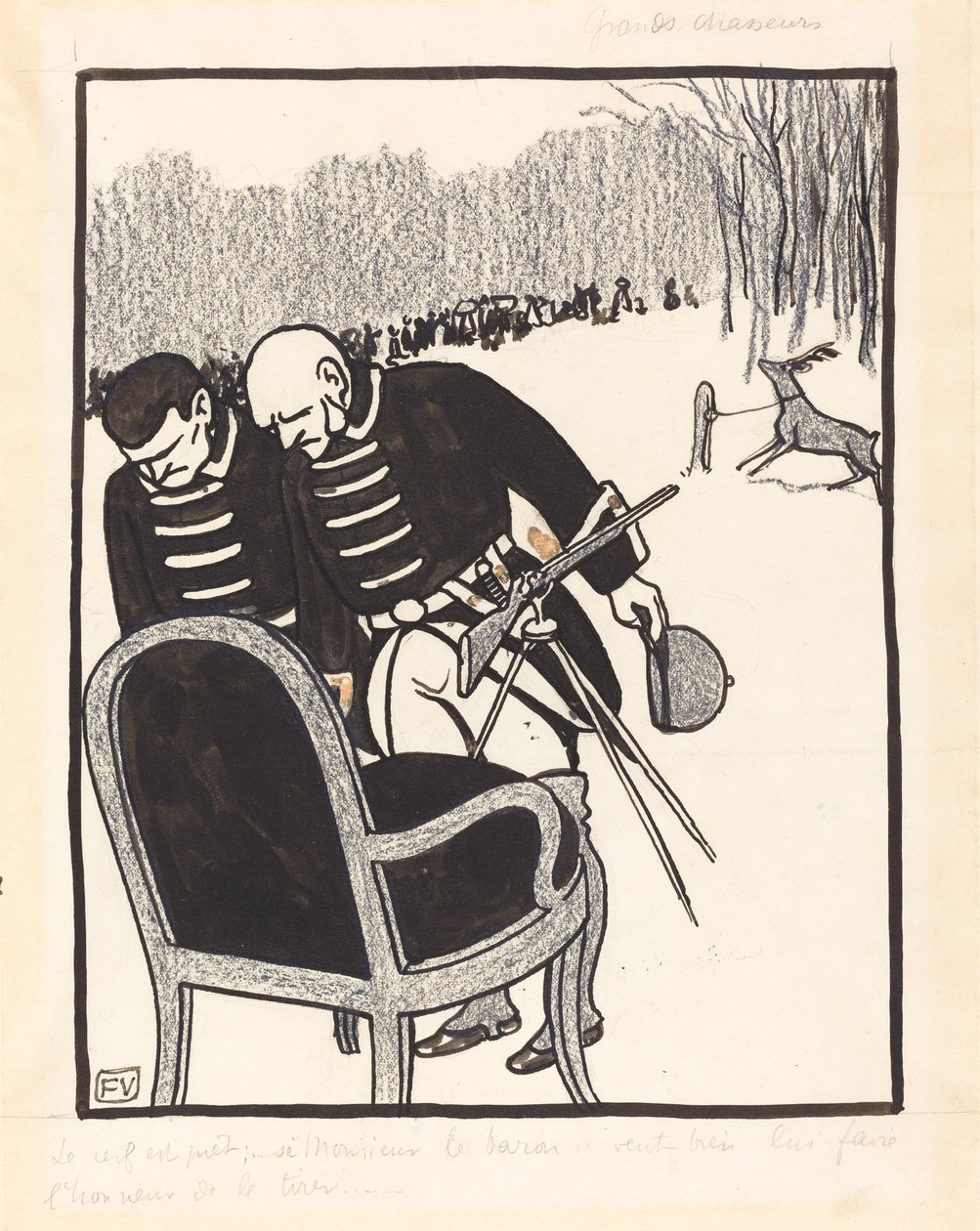 Wielcy łowcy — Jeleń jest gotowy autorstwa Félix Vallotton