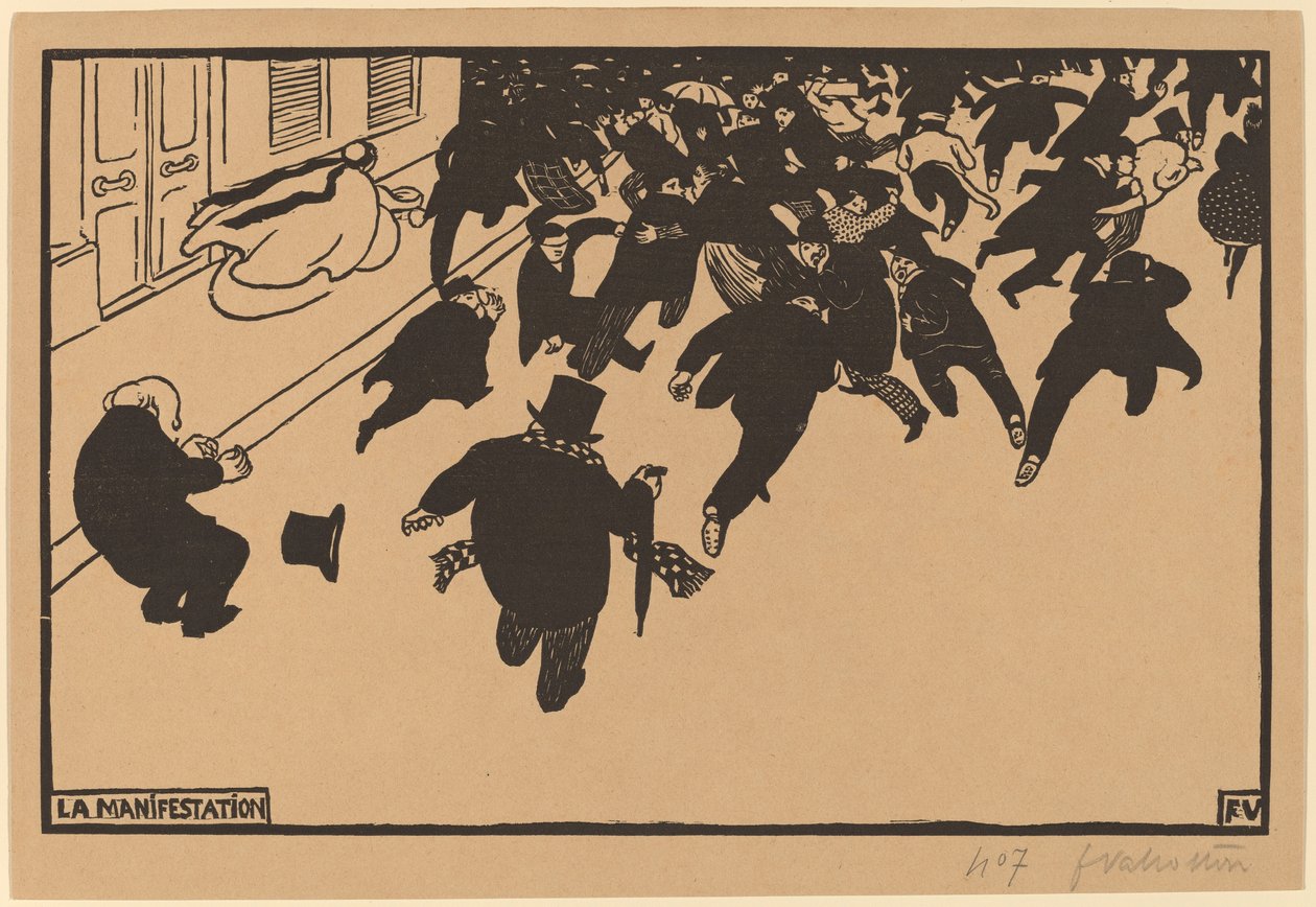 Manifestacja La Demonstracja, 1893. autorstwa Félix Vallotton