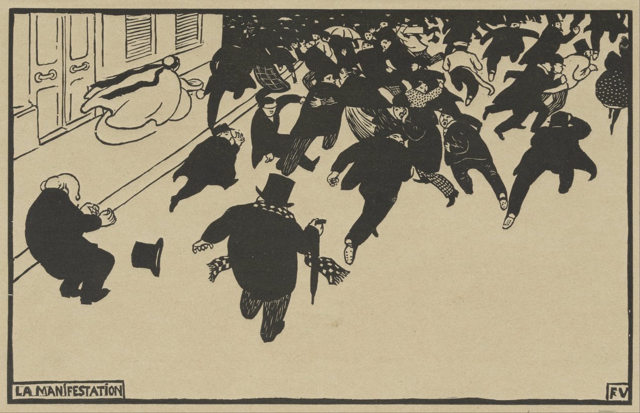 Demonstracja autorstwa Félix Vallotton