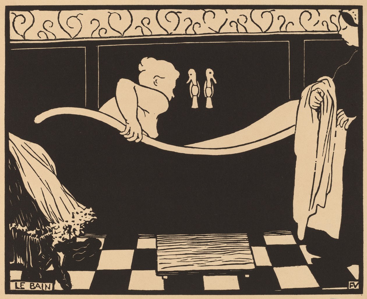 Le Bain Łaźnia, 1894. autorstwa Félix Vallotton