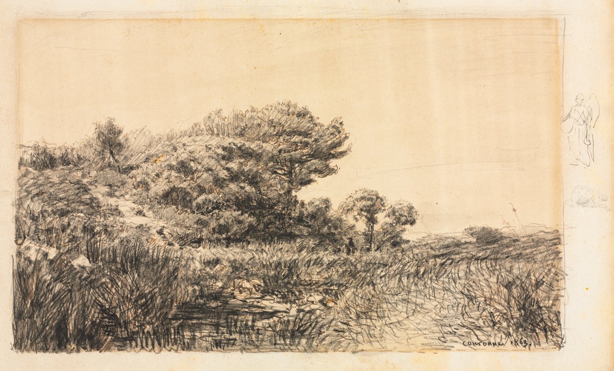 Edge of Marsh w Couronne, 1863. autorstwa Félix Ziem