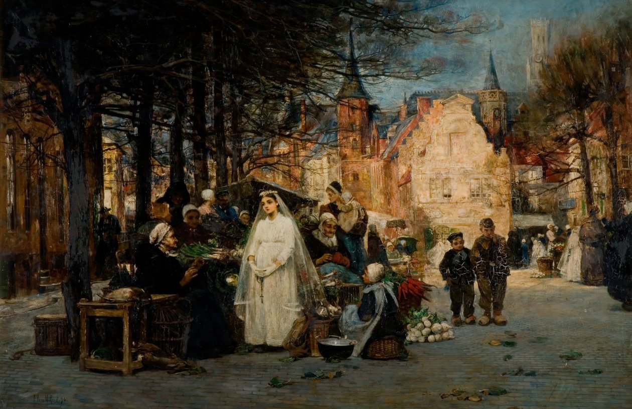 Pierwsza Komunia, 1894. autorstwa Flora Macdonald Reid