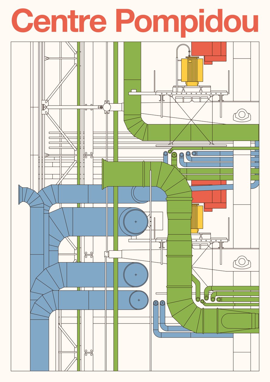 Centrum Pompidou, 2023 (wersja cyfrowa) autorstwa Florent Bodart