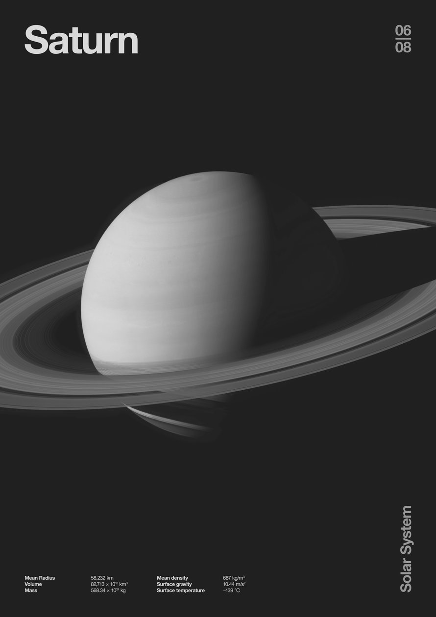 Saturn: Minimal Planets Datas, 2023 (wersja cyfrowa) autorstwa Florent Bodart