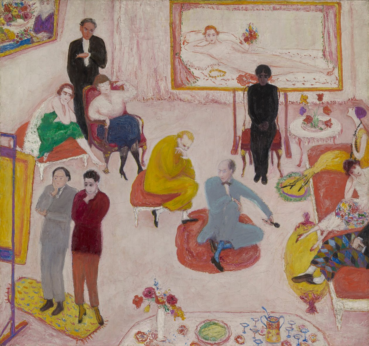 Impreza w studio (wieczór) autorstwa Florine Stettheimer
