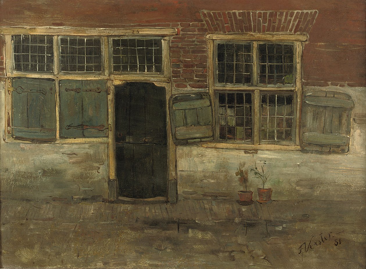 Małe domy, Leiden, 1881 autorstwa Floris Verster