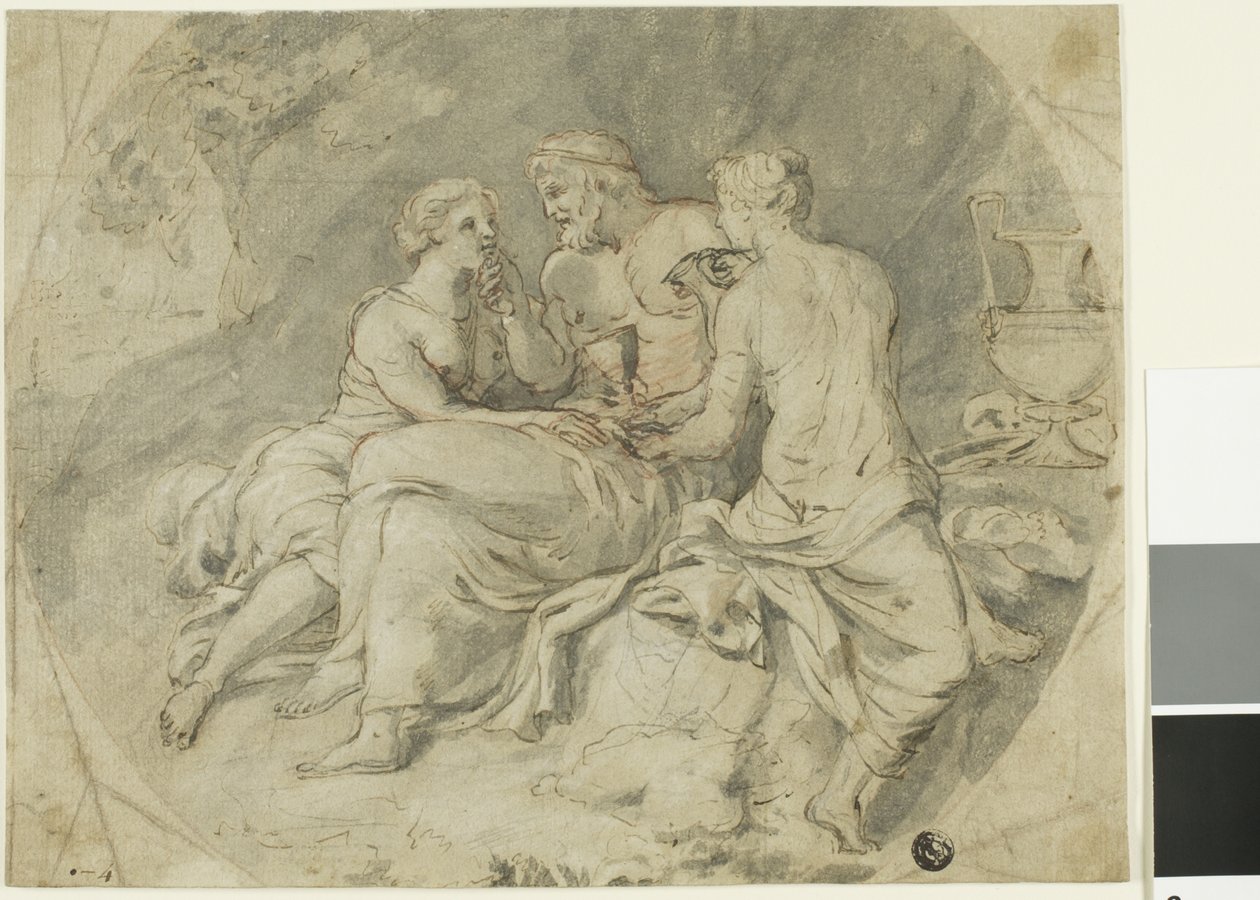 Lot i jego córki autorstwa Follower of Charles Le Brun