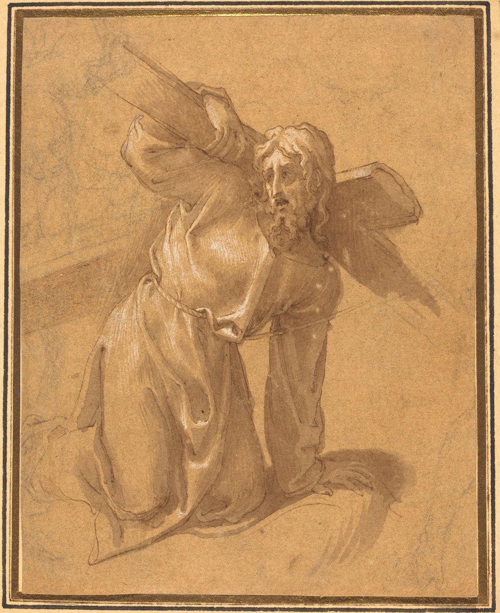 Chrystus upada pod krzyżem autorstwa Follower of Francesco Salviati