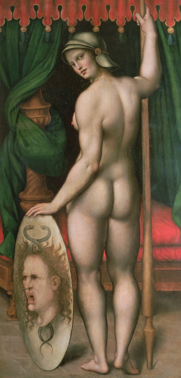 Pallas Atena (panel) autorstwa Fontainebleau School