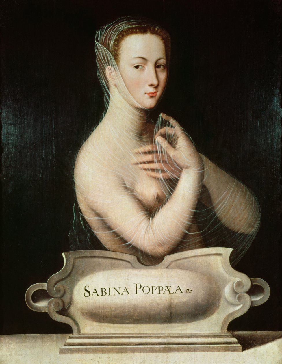Sabina Poppea, ok.1570 autorstwa Fontainebleau School