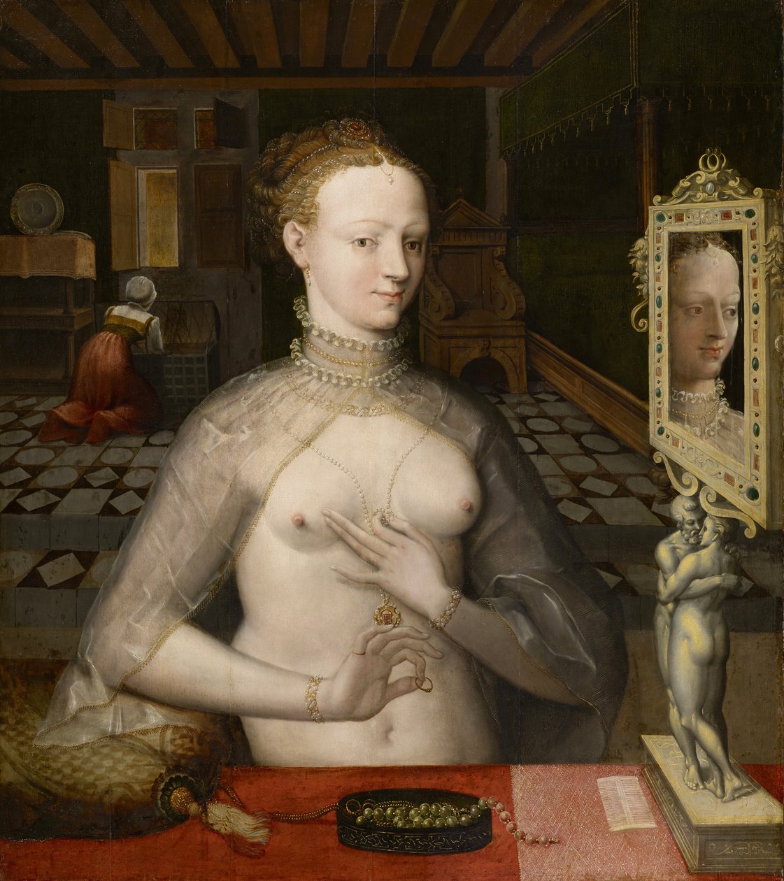 Portret damy autorstwa Fontainebleau School