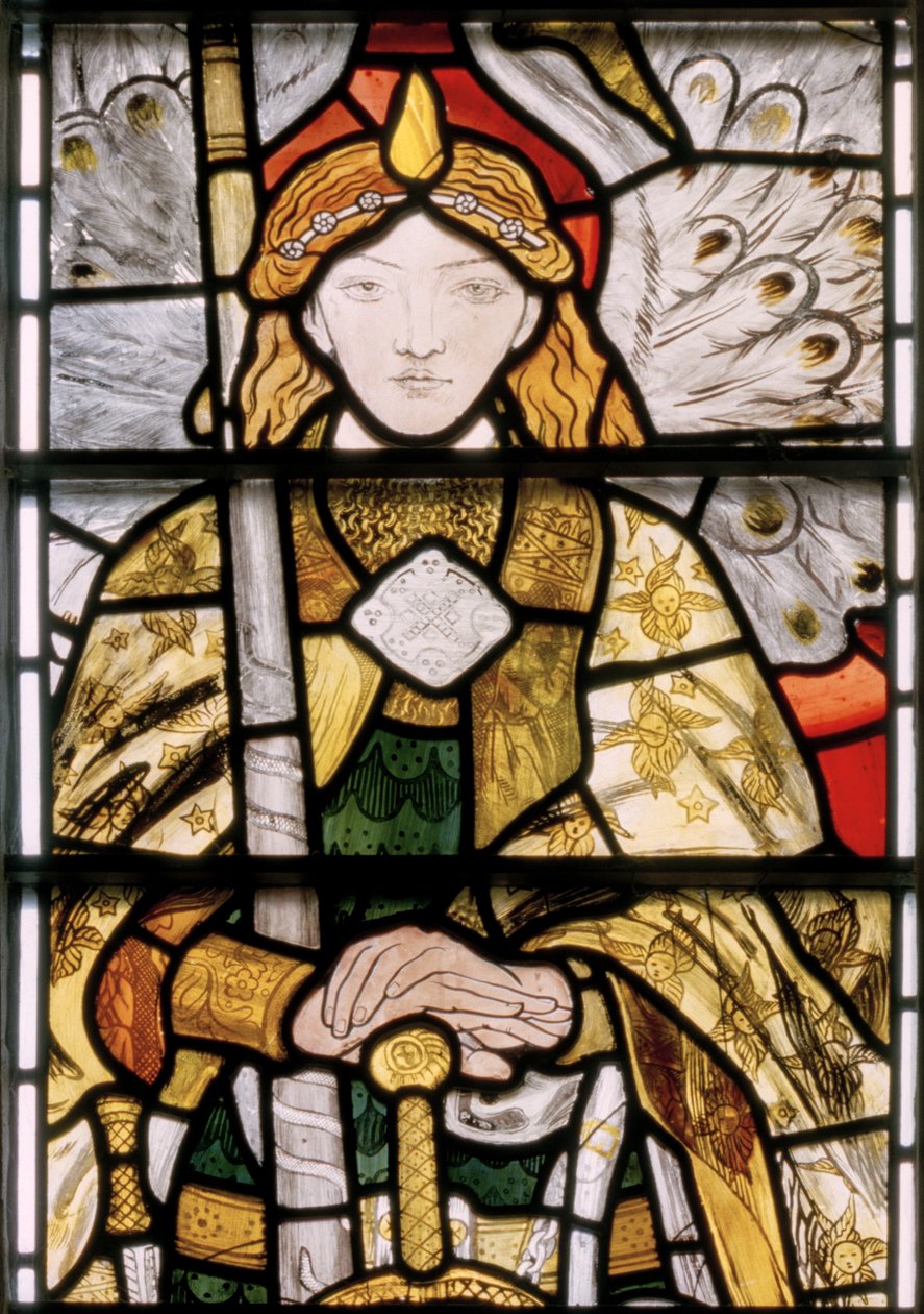 Archanioł Uriel, 1862 (witraż) autorstwa Ford Madox Brown
