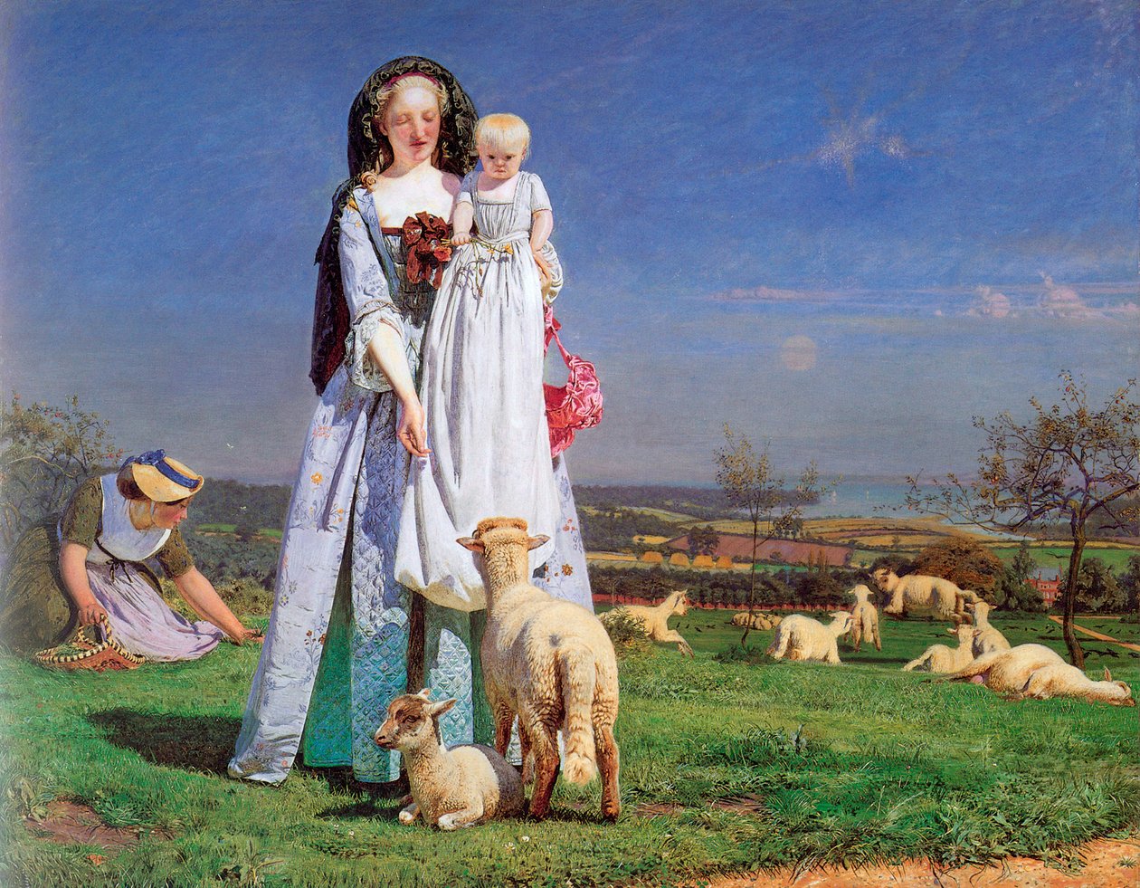 Piękne Baranki Baa, 1859. autorstwa Ford Madox Brown