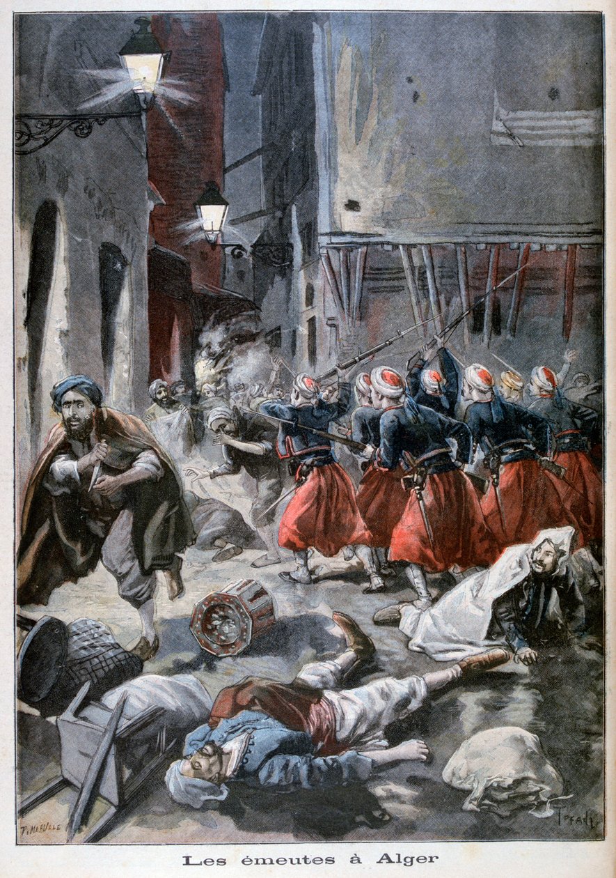 Zamieszki antyżydowskie w Algierze, 1898. autorstwa Fortuné Méaulle