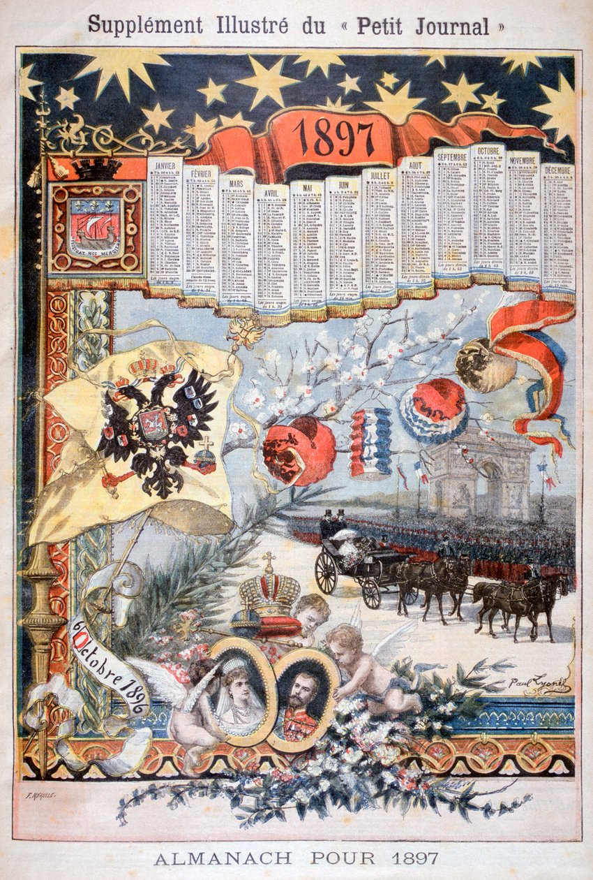 Kalendarz na rok 1897. autorstwa Fortuné Méaulle