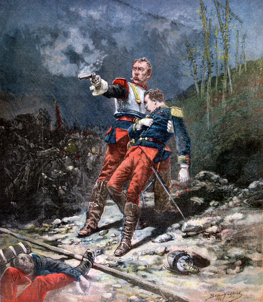 Zmierz się z wrogiem, 1884, 1890 autorstwa Fortuné Méaulle