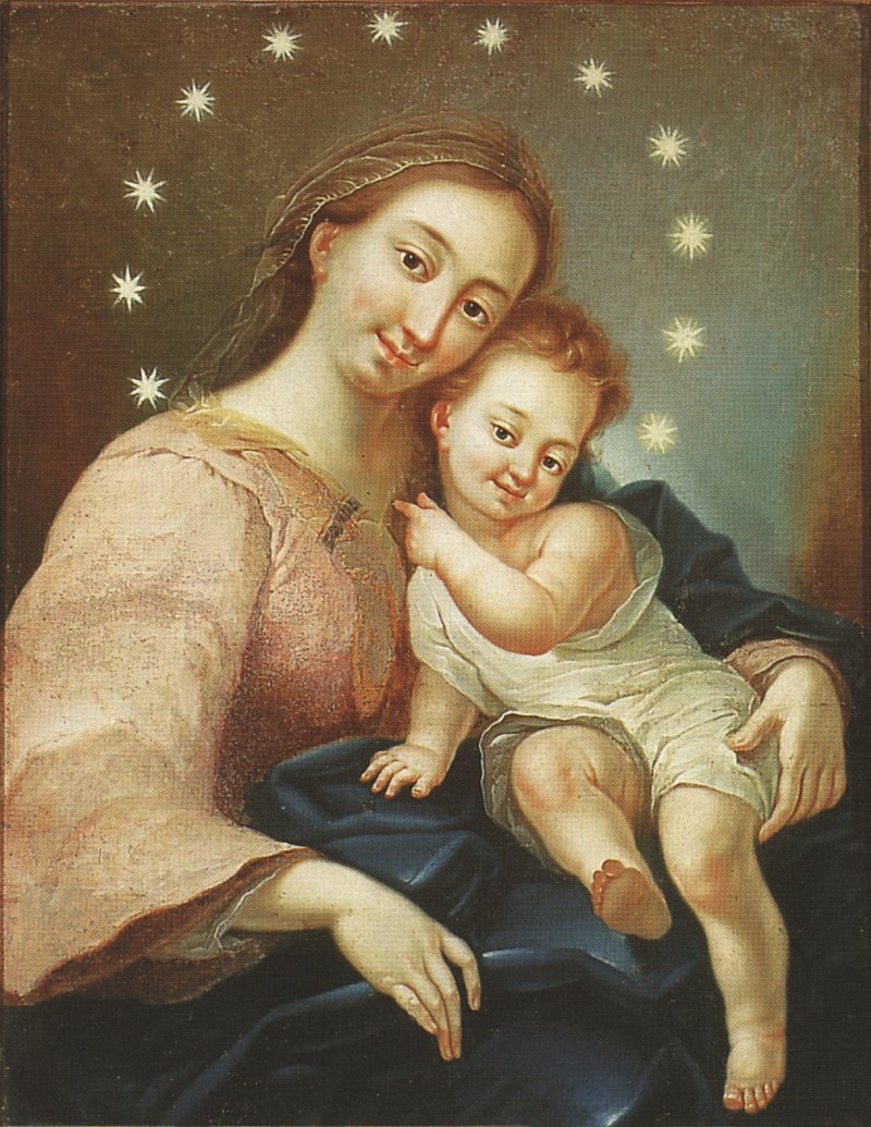 Madonna z Dzieciątkiem autorstwa Fortunat Bergant