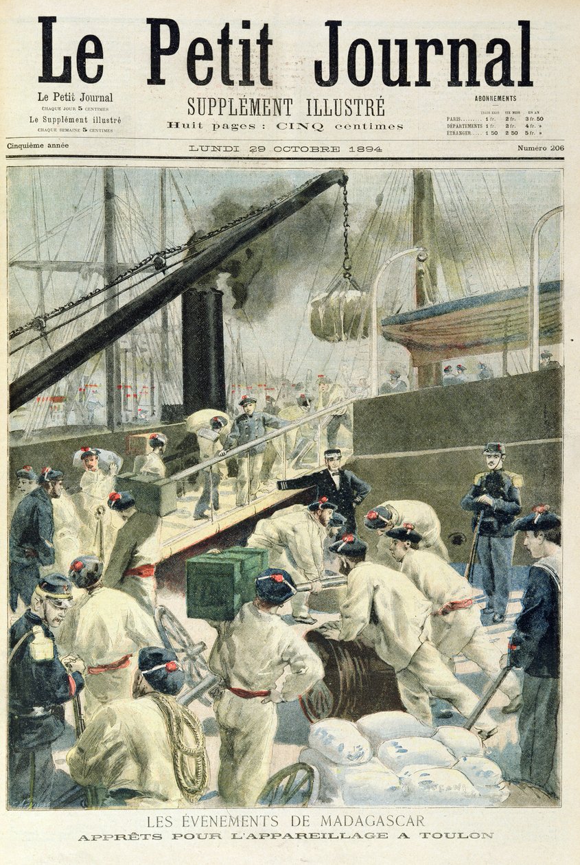 Pierwsza strona ilustrowanego dodatku do "Le Petit Journal", 29 października 1894 r. autorstwa Fortune Louis Meaulle