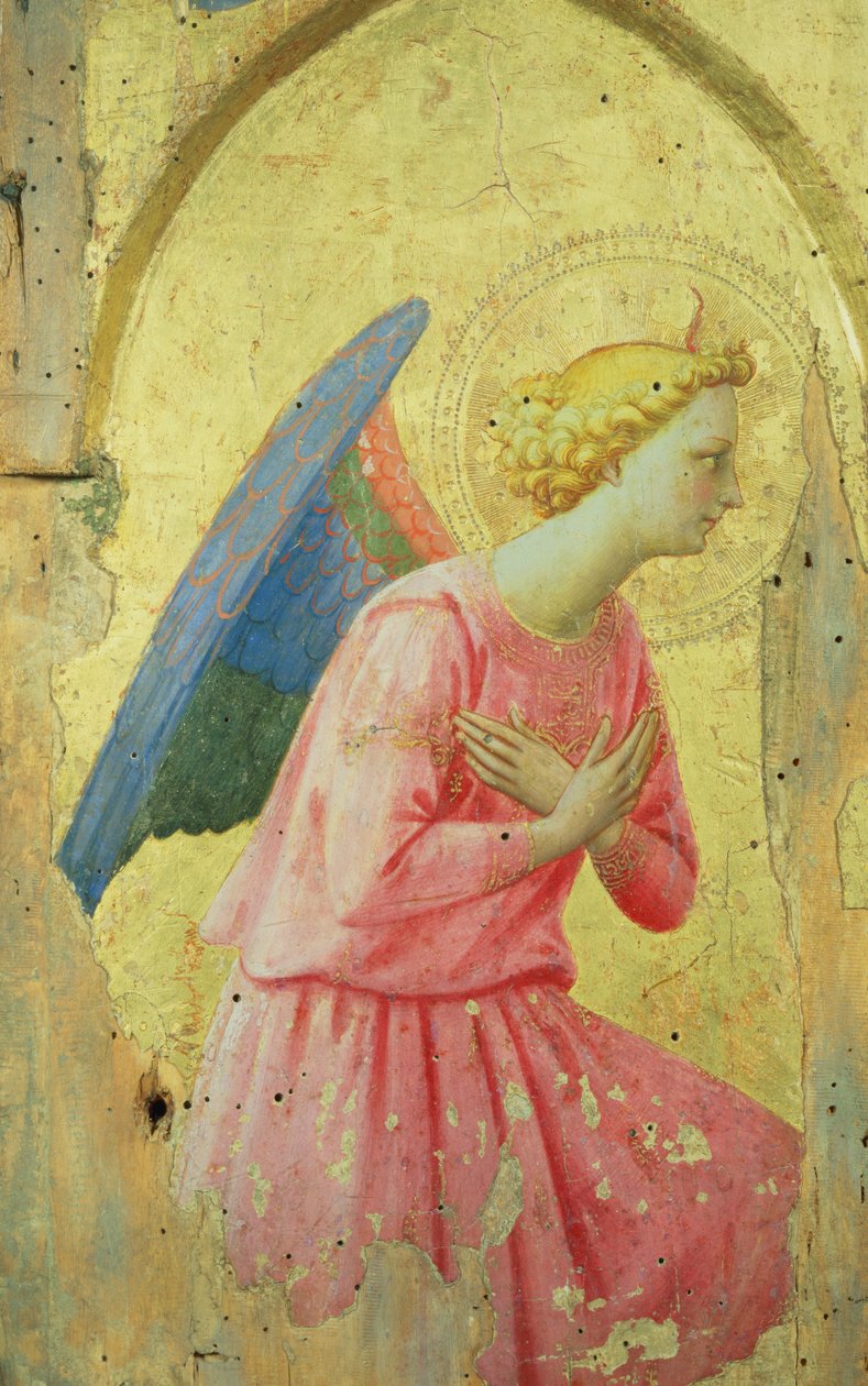 Adoracja Anioła, ok.1430-40 (tempera na desce) autorstwa Fra Angelico