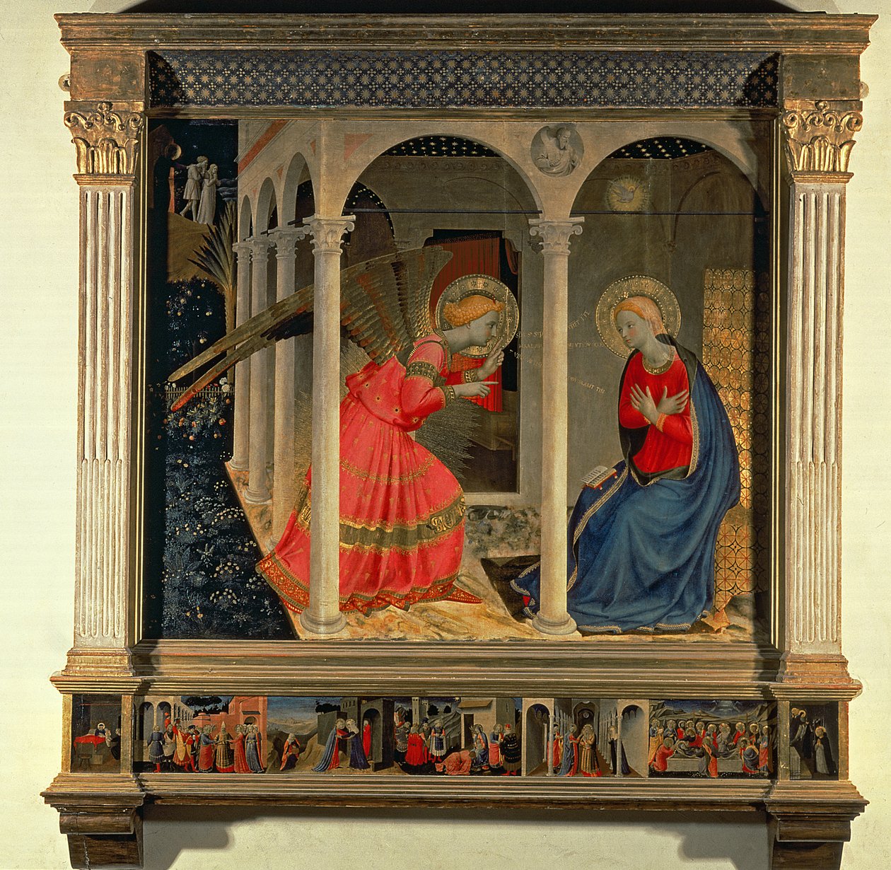 Zwiastowanie (Ołtarz z Cortony), ok. 1438 (tempera na desce) autorstwa Fra Angelico