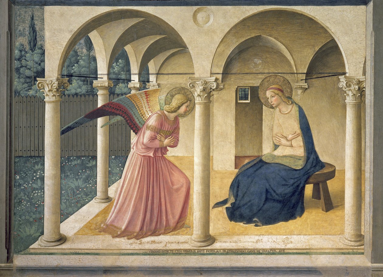 Zwiastowanie, ok. 1438-45 autorstwa Fra Angelico