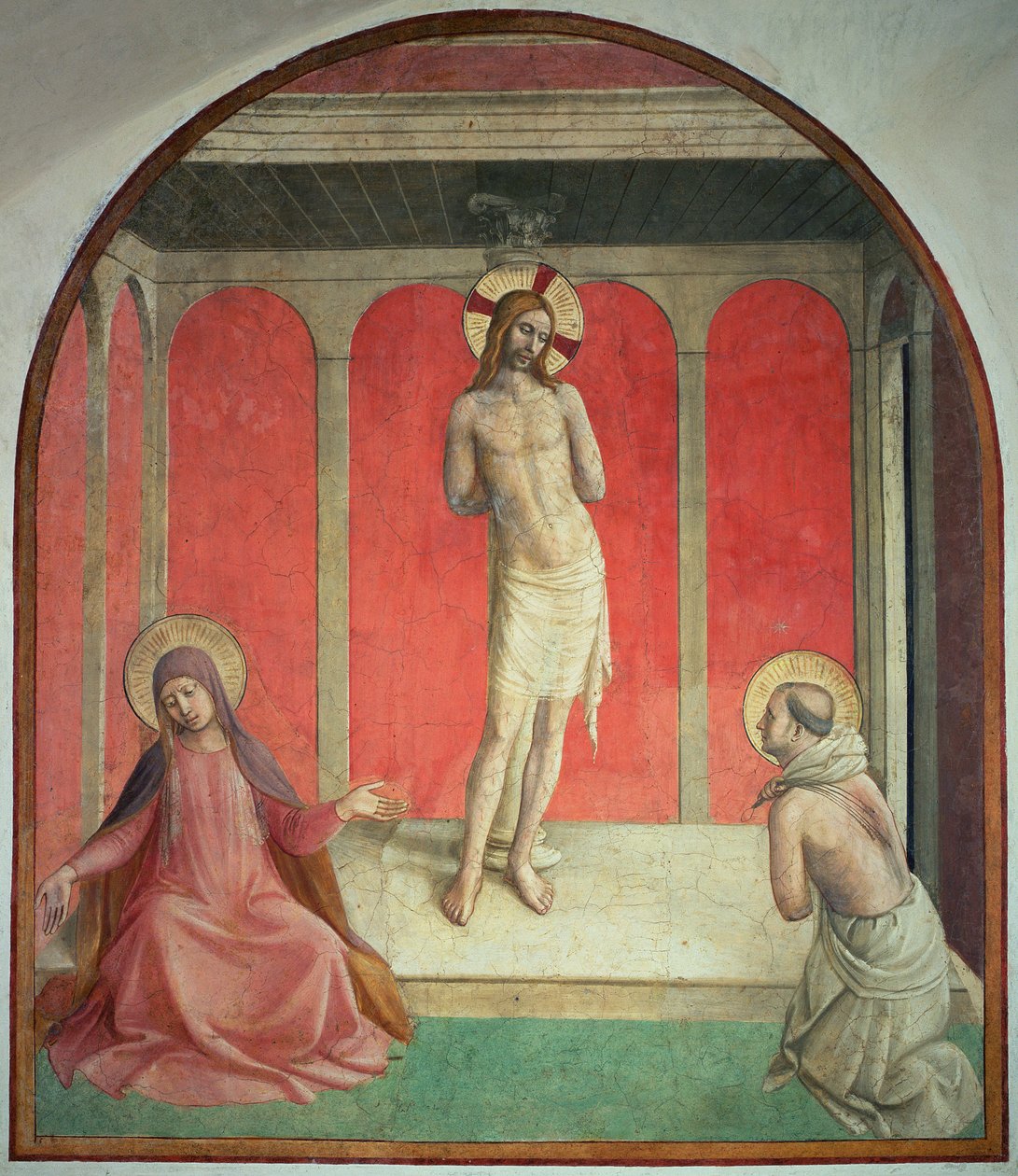 Biczowanie, 1442 r. autorstwa Fra Angelico