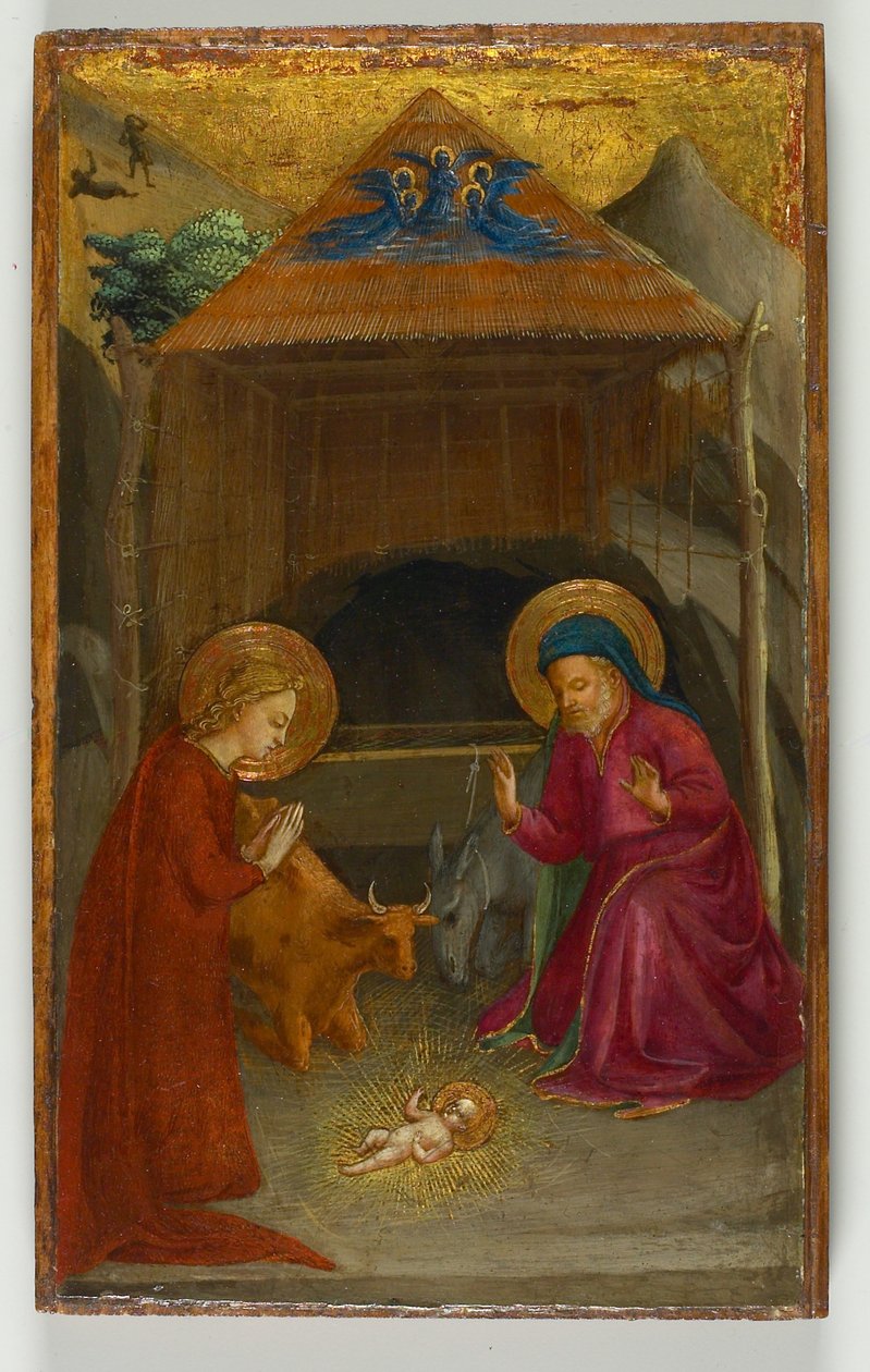 Narodzenia, ok. 1425-30 (tempera na desce z topoli) autorstwa Fra Angelico