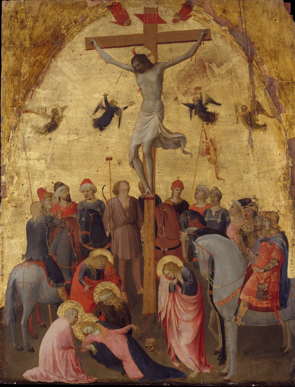Ukrzyżowanie, ok. 1420-23 (tempera na drewnie) autorstwa Fra Angelico