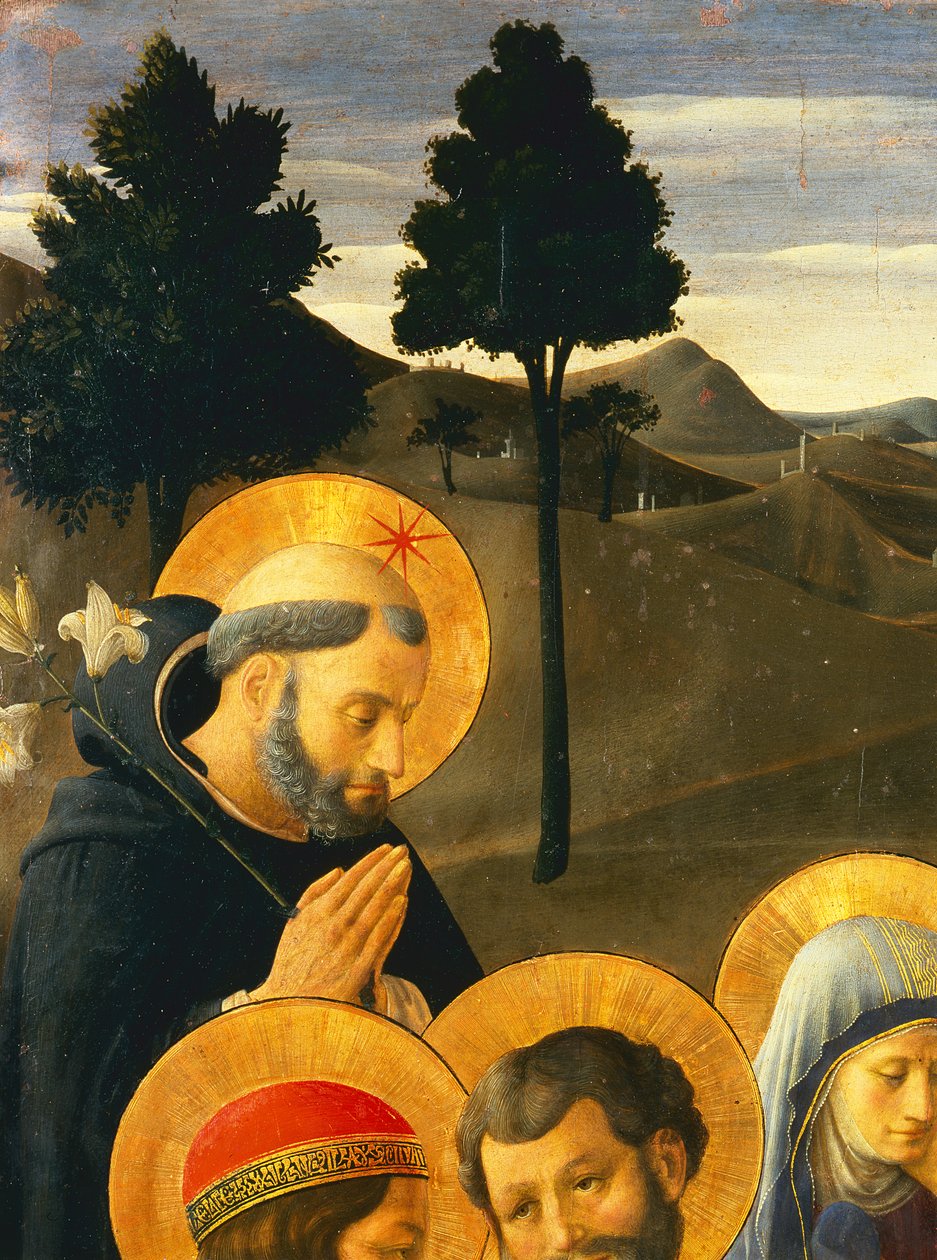 Fragment św. Dominika z Ukrzyżowania autorstwa Fra Angelico