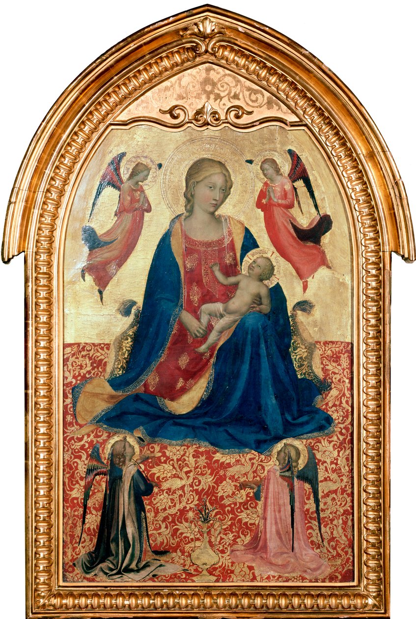 Dziewica i Dzieciątko z Aniołami, c1425 autorstwa Fra Angelico