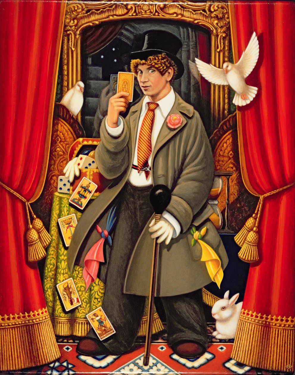 Harpo, 2010 (oleje i tempera na panelu) autorstwa Frances Broomfield