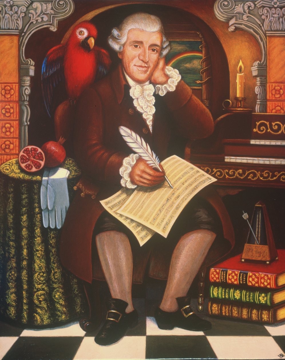 Kreacja Haydna, 2006 (olej i tempera na panelu) autorstwa Frances Broomfield