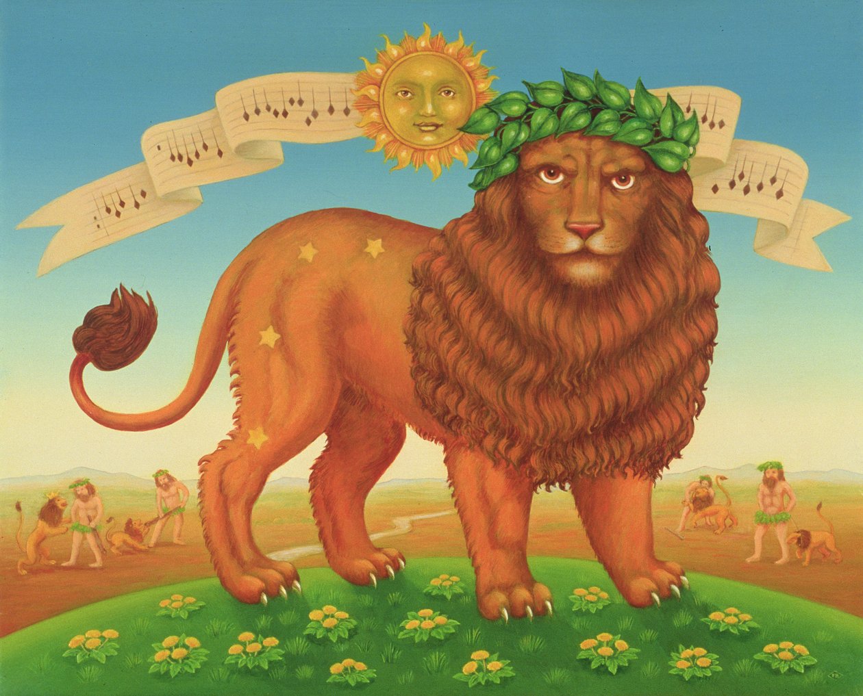 Leo, 1989 (olej i tempera na panelu) autorstwa Frances Broomfield
