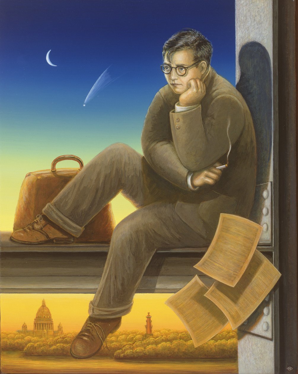 Szostakowicz (1906-75) 2003 (olej i tempera na desce) autorstwa Frances Broomfield