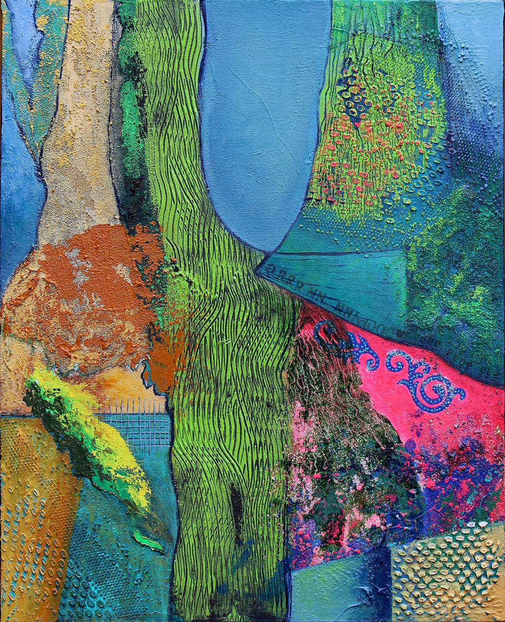 Totem#3, 2012 (akryl na płótnie) autorstwa Frances Ferdinands