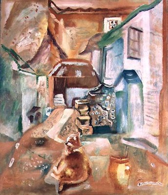 Dziedziniec Purbeck, rano autorstwa Frances Hodgkins