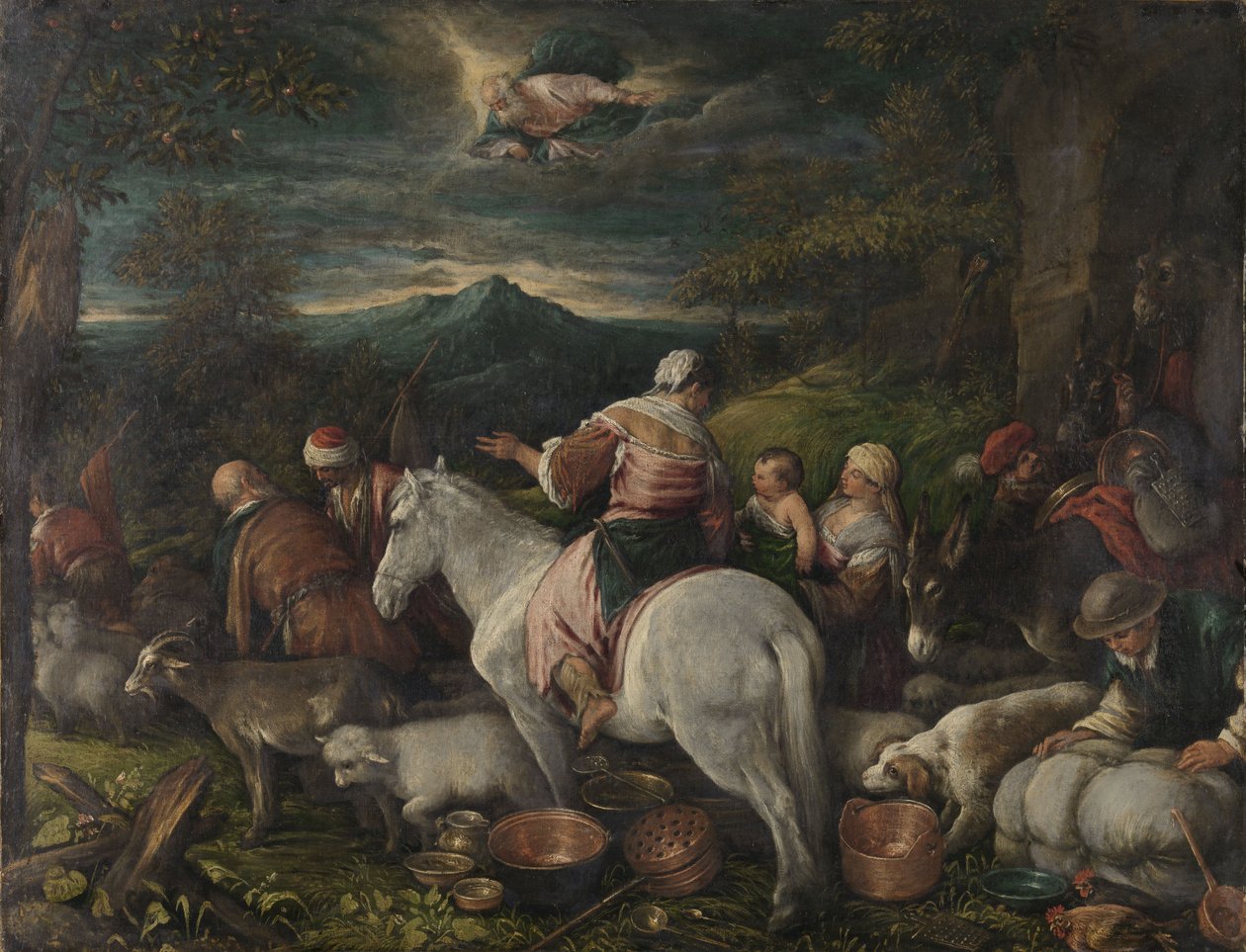 Abraham opuszcza Haran autorstwa Francesco Bassano the Younger