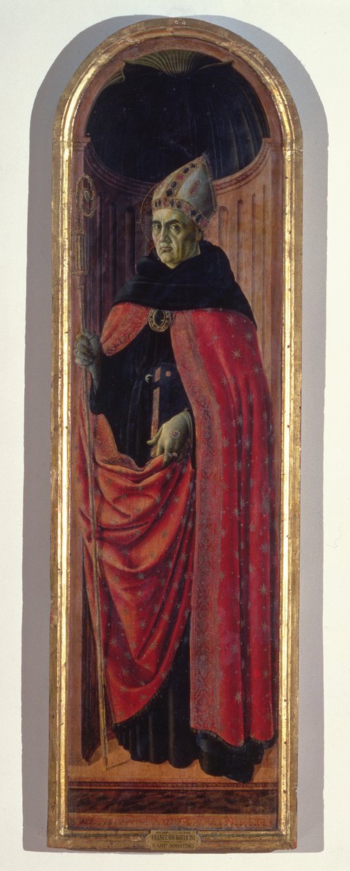 Św. Augustyn (tempera na panelu) autorstwa Francesco Botticini