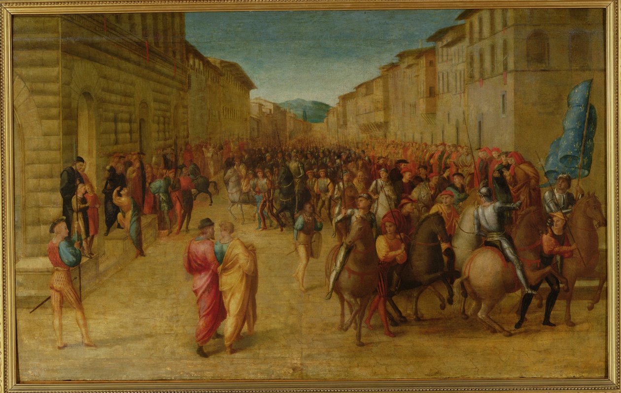 Karol VIII (1470-98) wjeżdżający do Florencji, ok. 1518 r. autorstwa Francesco Granacci