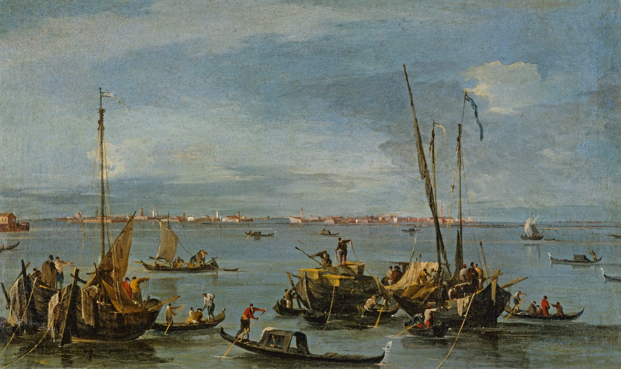 Widok na Murano z Fondamente Nuove, Wenecja autorstwa Francesco Guardi