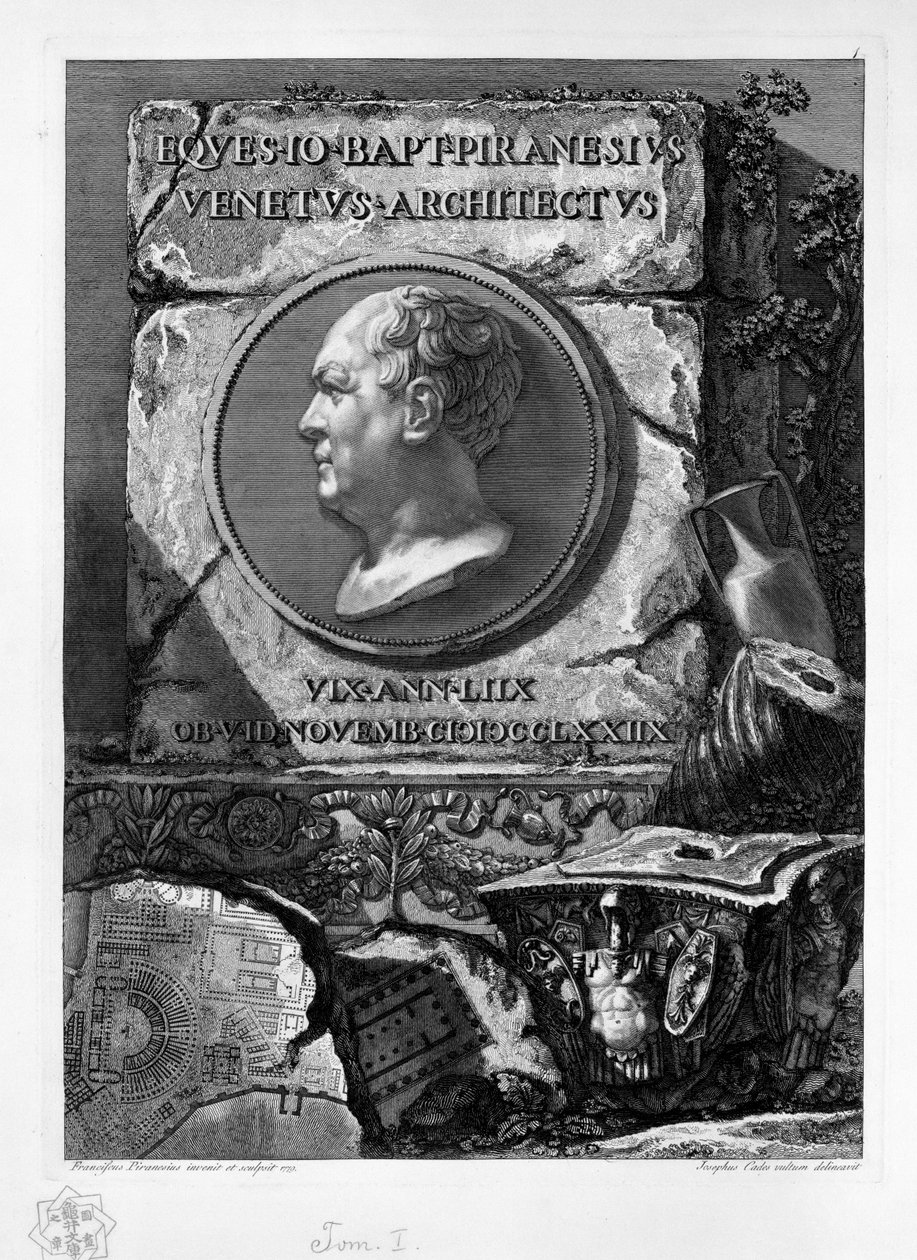 Portret Giovanni Battista Piranesi autorstwa Francesco Piranesi