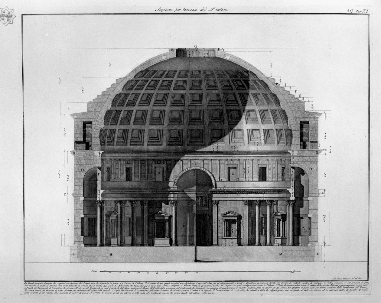 Przekrój Panteonu autorstwa Francesco Piranesi