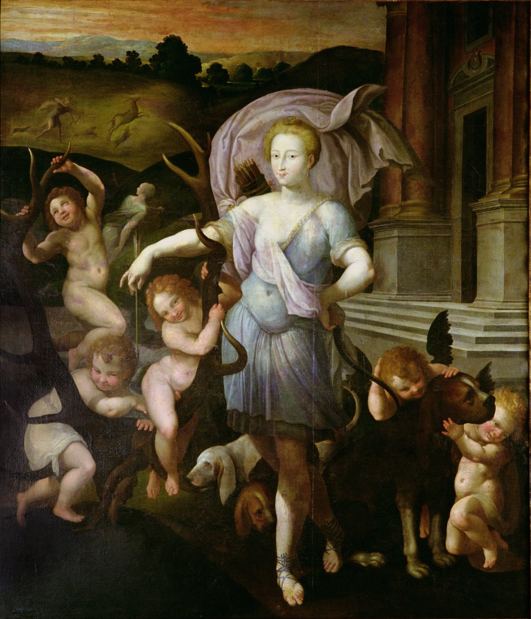 Alegoryczny portret Diany de Poitiers (1499-1566) 1556 autorstwa Francesco Primaticcio