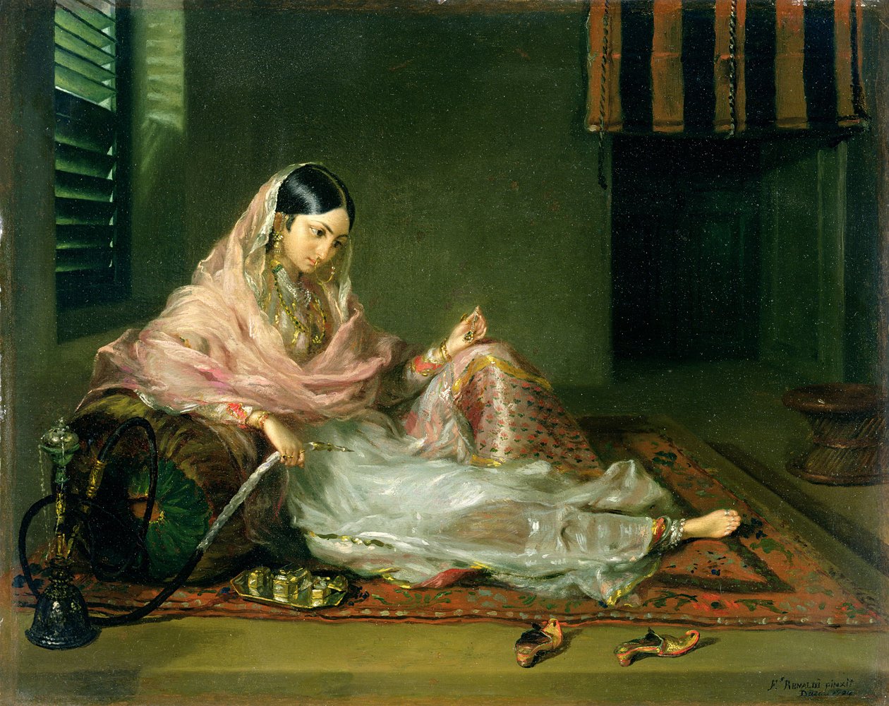 Leżąca Muzułmanka, 1789 autorstwa Francesco Renaldi