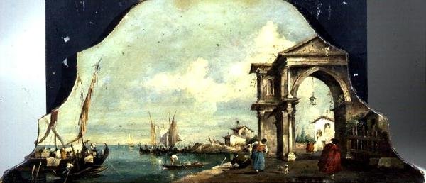 Capriccio Venetian Harbour View autorstwa Francesco (after) Guardi