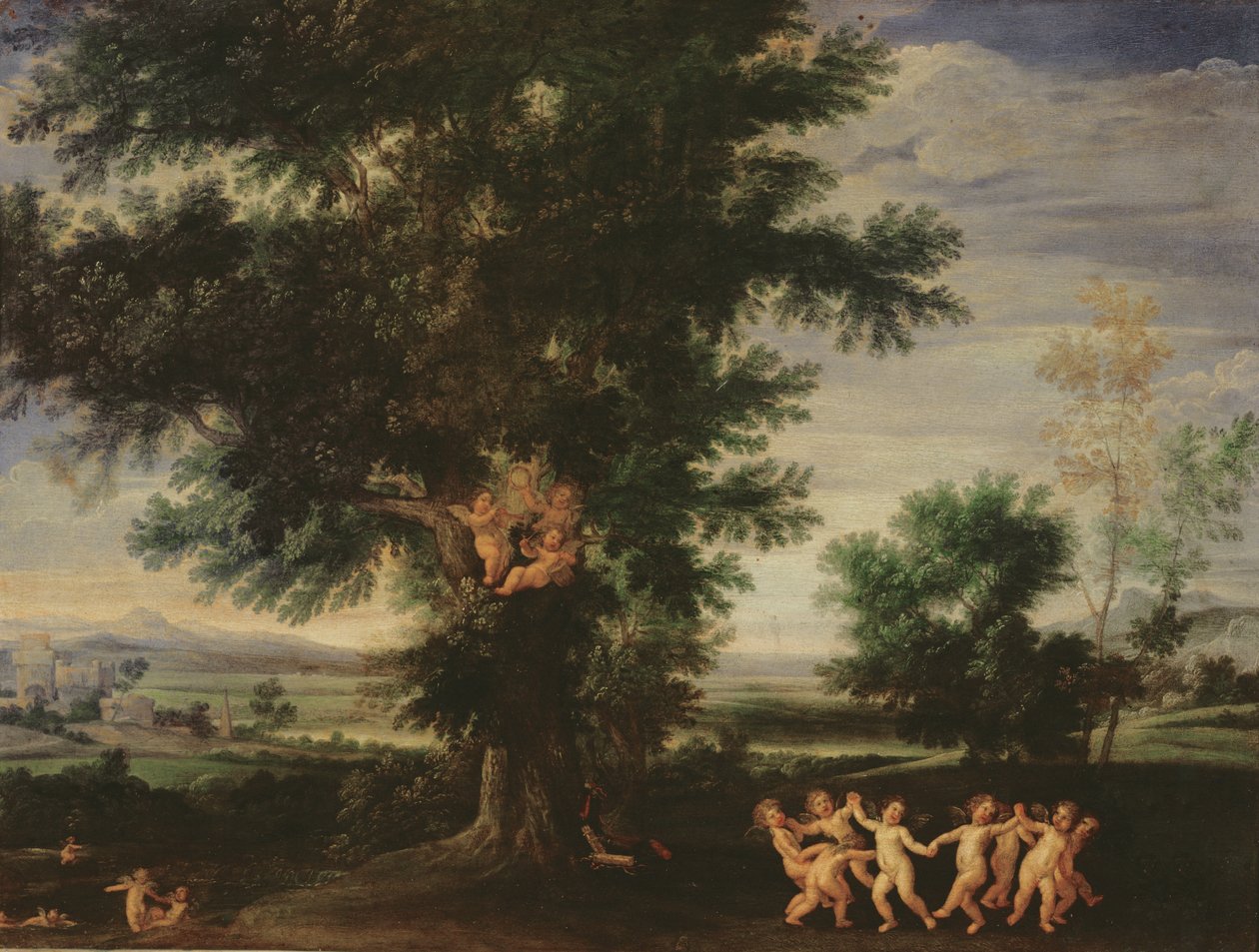 Taniec Kupidynów, ok. 1630 autorstwa Francesco Albani