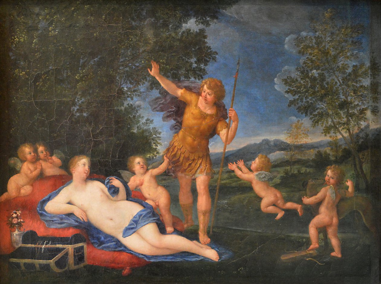 Francuski: Vénus et Adonis Wenus i Adonis autorstwa Francesco Albani